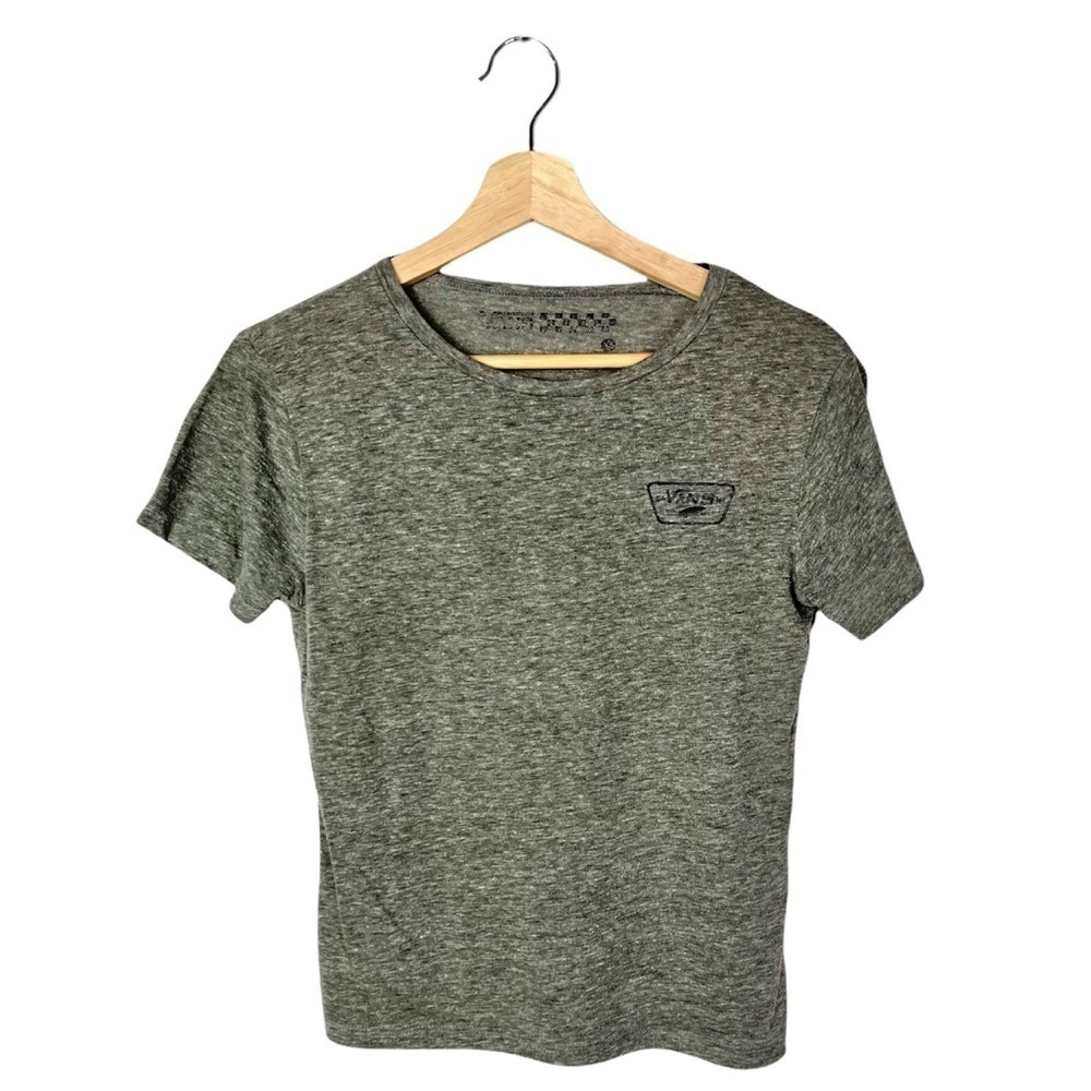 VANS‎ Gray Black Skateboard Logo Graphic T-Shirt XS
